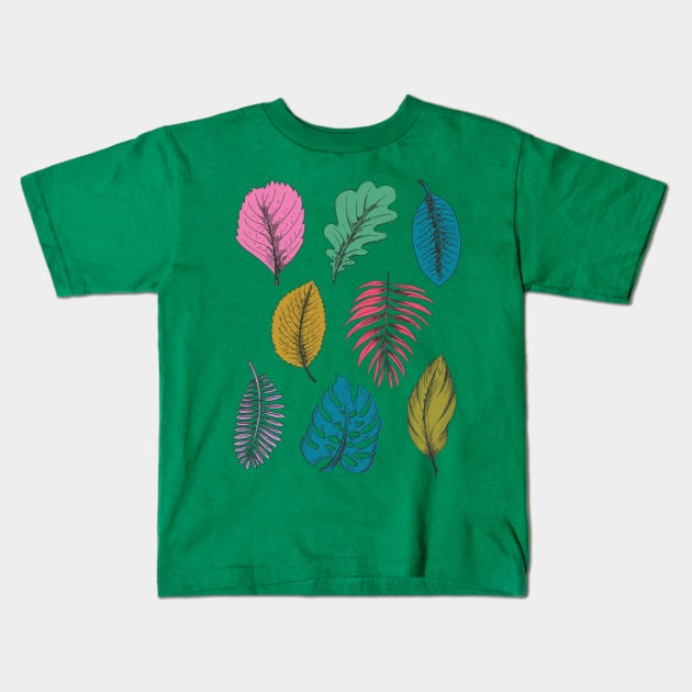 Tropical Leaves #2 Kids T-Shirt by SWON Design